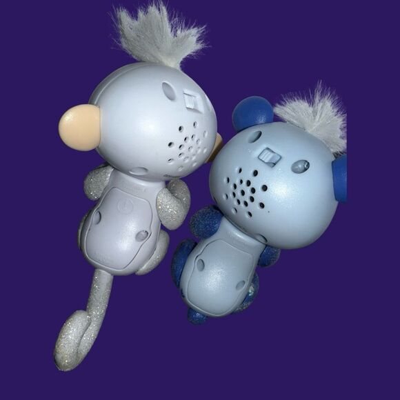 WowWee 2010 Fingerlings Beanie Panda & Lilac Monkey Glittery Figures A15 - Picture 6 of 6